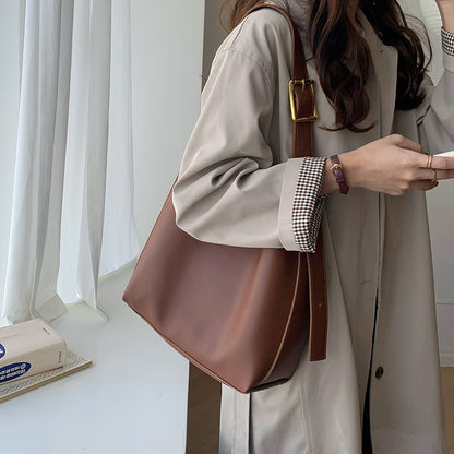 Women'S Shoulder Bag Solid Fashion Handbag Crossbody Bag Women'S Minimalist PU Leather Bag