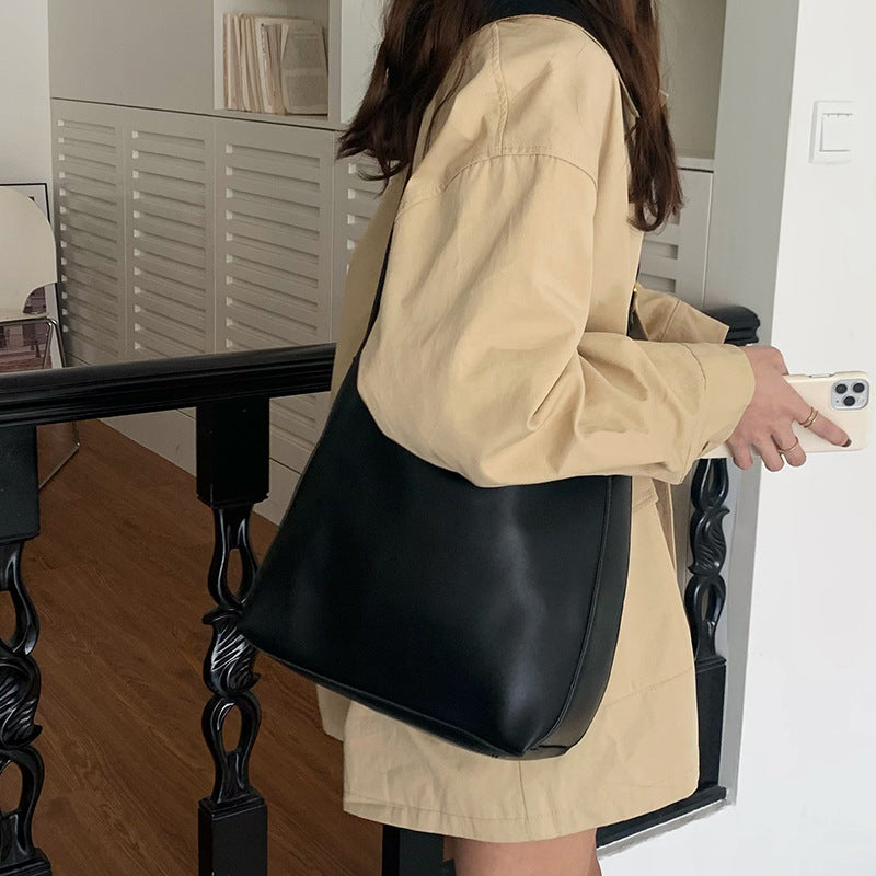 Women'S Shoulder Bag Solid Fashion Handbag Crossbody Bag Women'S Minimalist PU Leather Bag